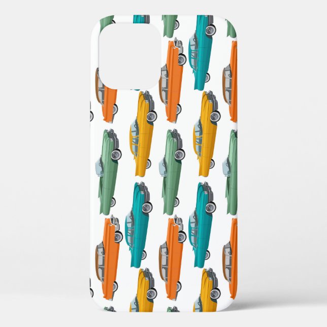 Retro Car Fifties Style Pattern Case-Mate iPhone Case (Back)