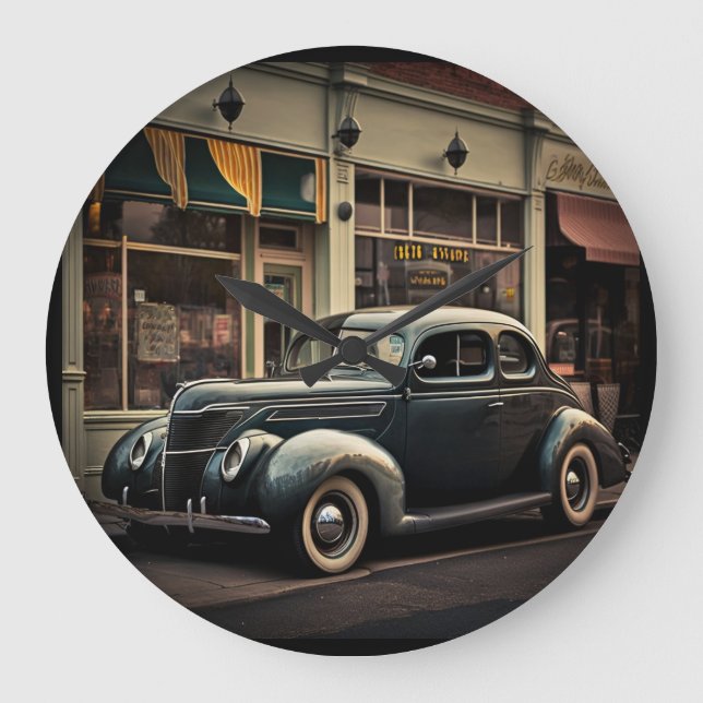 Retro Car Large Clock (Front)