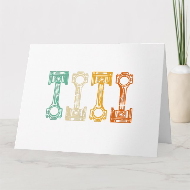 Retro Car Mechanic Vintage Tuner Card (Front)