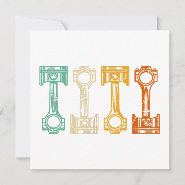 Retro Car Mechanic Vintage Tuner Invitation (Front)