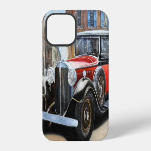 Retro Car Old City Painting iPhone 12 Case