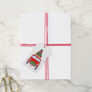 Retro car with Christmas gifts Gift Tags
