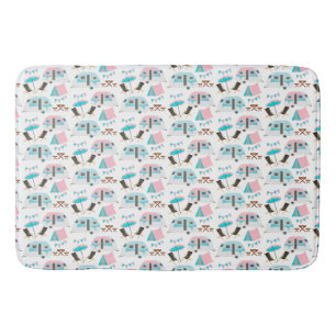 Retro Caravan Camping Cute Bath Mat