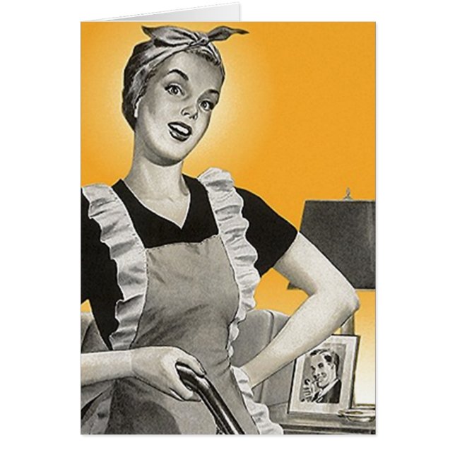 Retro Cards I Can't Clean House & Save The World @ (Front)