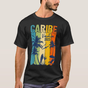 Retro Caribe 2023 Caribe Family Vacation Group T-Shirt