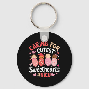 Retro Caring For The Cutest Sweethearts Nicu Valen Key Ring