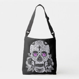 Retro Carnival Sugar Skull Your Choice of Colour Crossbody Bag