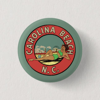 Retro Carolina Beach Roundel 3 Cm Round Badge