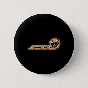 Retro Carom Billiards Vintage Player Film Strip 6 Cm Round Badge