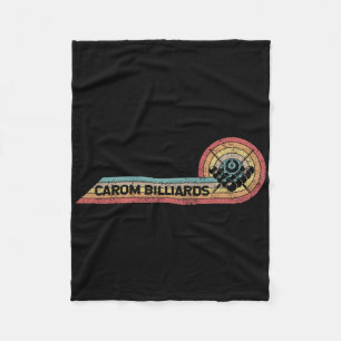 Retro Carom Billiards Vintage Player Film Strip Fleece Blanket