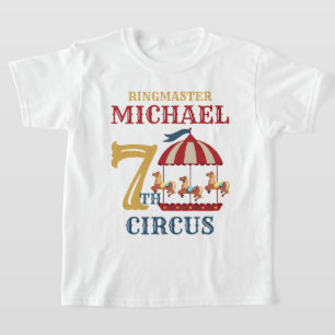 Retro Carousel Circus Carnival Birthday Shirt