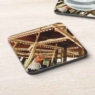Retro Carousel Rooster Coaster