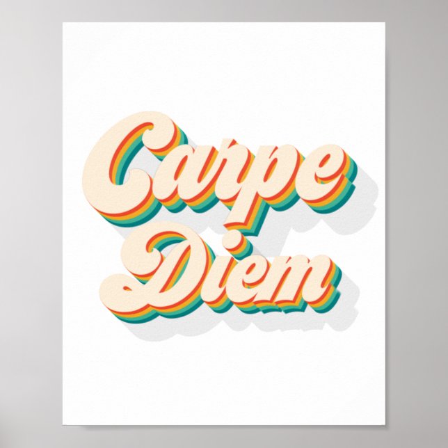 Retro Carpe Diem Poster (Front)