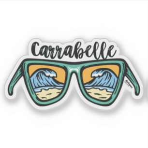 Retro Carrabelle Beach both sides artwork. T-Shirt