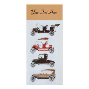 RETRO CARS 2- Auto repair automotive brown Rack Card