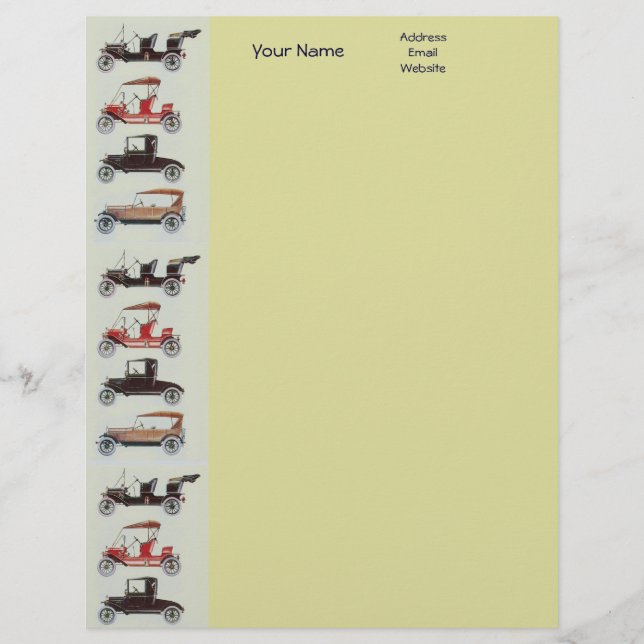 RETRO CARS 2 AUTO RESTORATION grey red black Letterhead (Front)