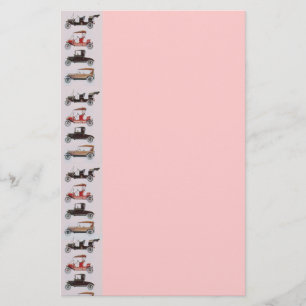 RETRO CARS 2 AUTO RESTORATION grey red black pink Stationery