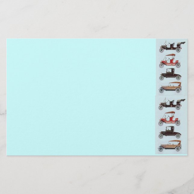 RETRO CARS 2 ,AUTO RESTORATION grey red brown blue Stationery (Front)