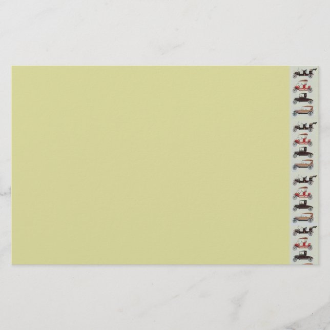 RETRO CARS 2 , AUTO RESTORATION grey red yellow Stationery (Front)