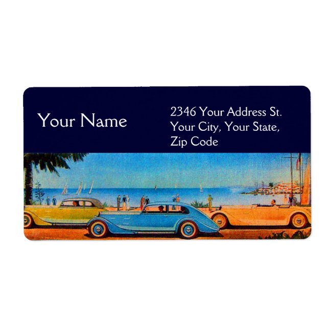 RETRO CARS - Auto repair automotive ,blue (Front)