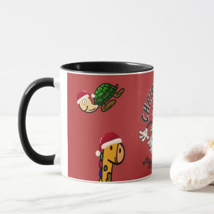Retro Cartoon Christmas Joyful Season Mug