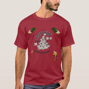 Retro Cartoon Christmas Joyful Season  T-Shirt