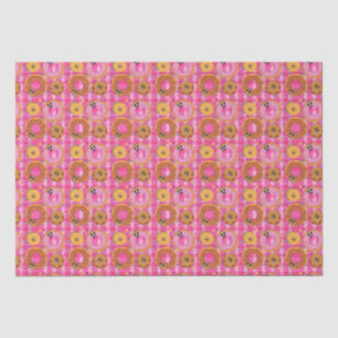 Retro Cartoon Doughnuts and Sweets Tissue Paper