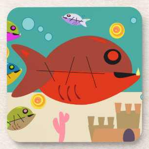 Retro Cartoon Fish Tank Coaster