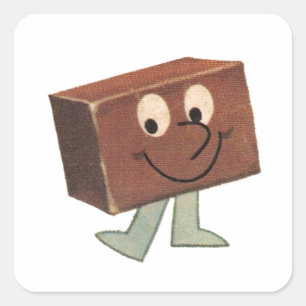 Retro Cartoon Fudge Vintage Candy Sticker