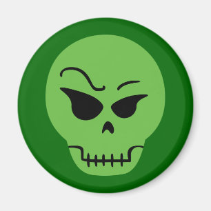 Retro Cartoon Skull Magnet