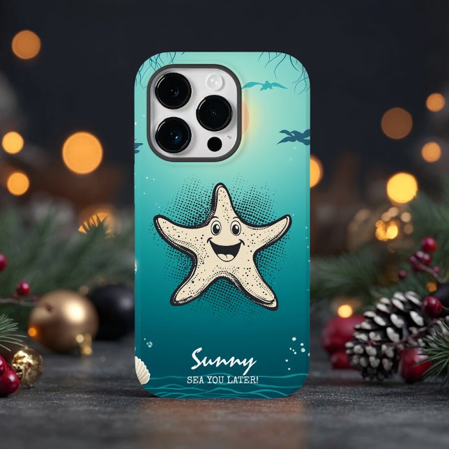 Retro Cartoon Starfish Character Case-Mate iPhone Case (Creator Uploaded)
