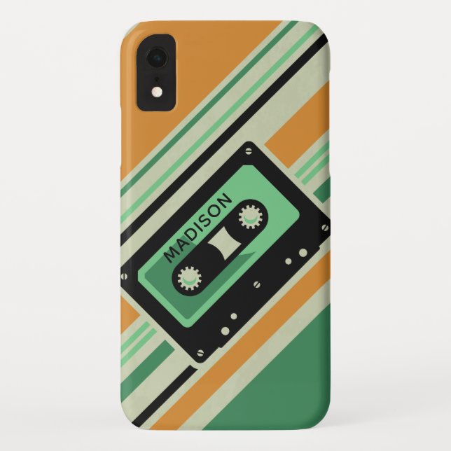 Retro Casette Tape custom name phone cases (Back)