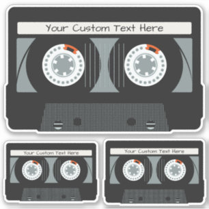 Retro Casette Tape custom text