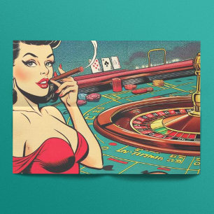 Retro Casino Pop Art Comics Illustration Tissue Paper