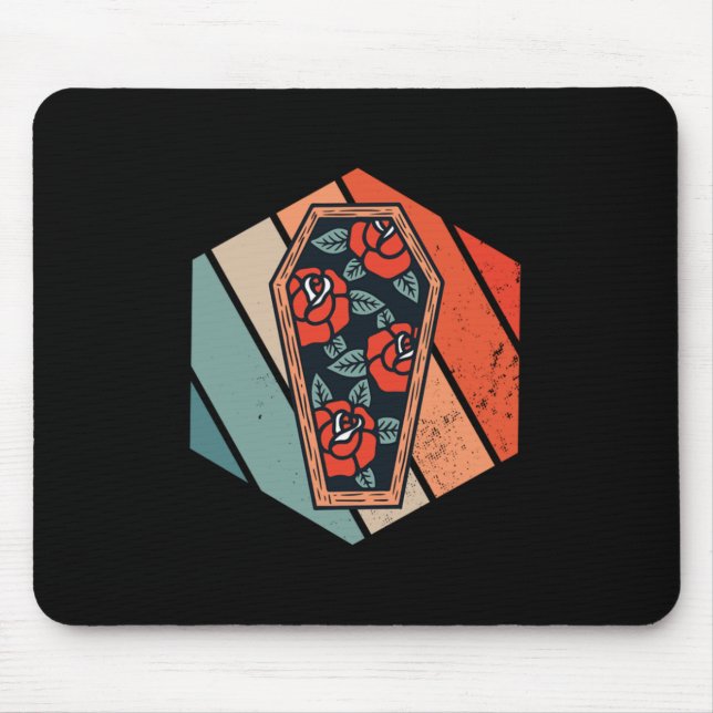 Retro Casket Embalmer Mortician Funeral Director G Mouse Pad (Front)