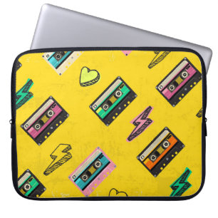 Retro Cassette: 80's Love Party Design Laptop Sleeve