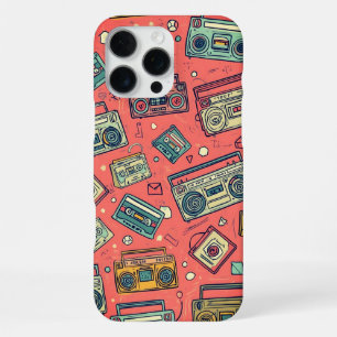 Retro Cassette Boomboxes 80s Music Fans iPhone 16 Pro Max Case