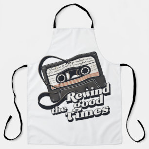 Retro Cassette Design for Nostalgia lovers Apron