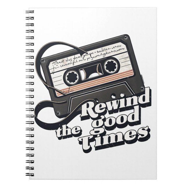 Retro Cassette Design for Nostalgia lovers Notebook (Front)