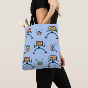 Retro Cassette Man Tote Bag