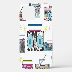 Retro Cassette Players: 80s Vintage Art iPhone 12 Case