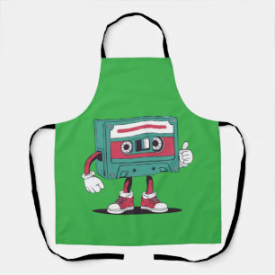 Retro cassette tape. apron