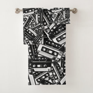 Retro Cassette Tape Bath Towel Set