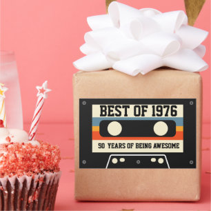 Retro Cassette Tape "Best Of" Rectangular Sticker