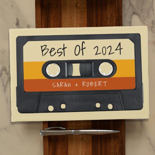 Retro Cassette Tape Best of Wedding Favour Guest Book (Retro Cassette Tape Best of Wedding Favor Guest Book
)