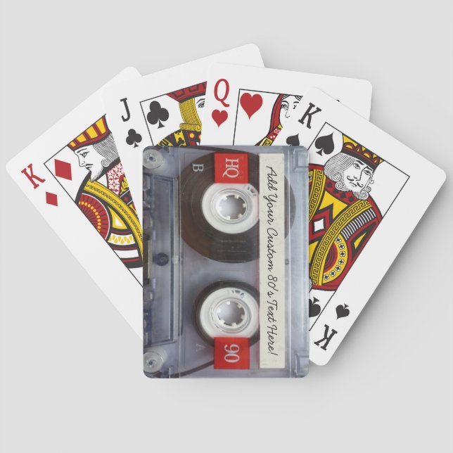 Retro Cassette Tape Custom Playing Card Deck (Back)