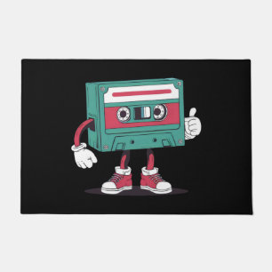 Retro cassette tape. doormat