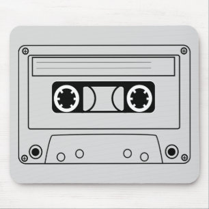 Retro cassette tape grunge music mouse pad