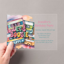 Retro Cassette Tape Let’s Boogie Birthday Party