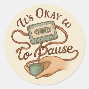  Retro Cassette Tape Mental Health Sticker